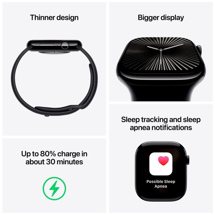 Apple Watch Series 10 Gps + Cellular 42mm Gold Titanium Case With Starlight Sport Band - M/l