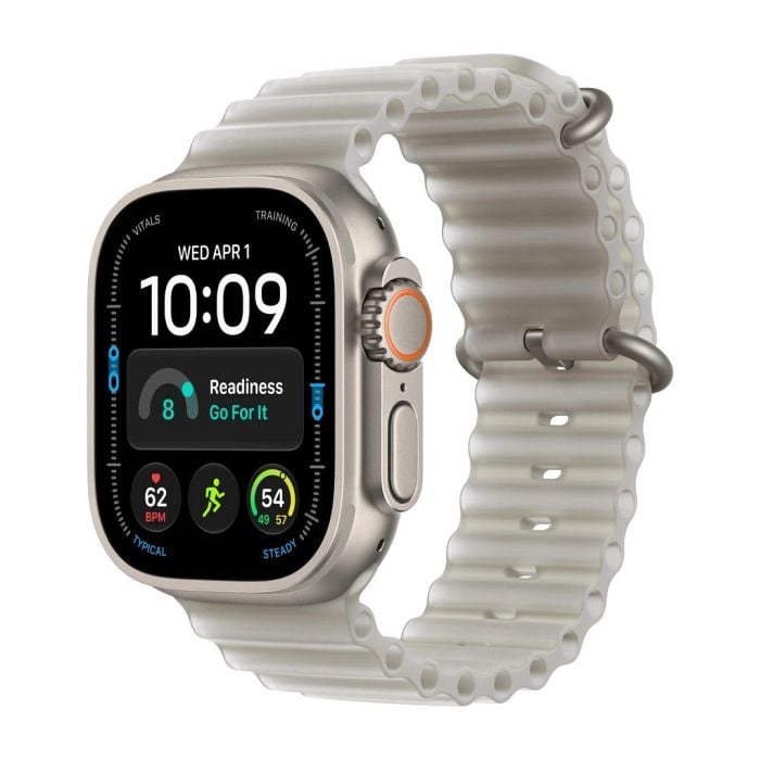 Apple Watch Ultra 4 Gps + Cellular 49mm Natural Titanium Case With Translucent Grey Ocean Band