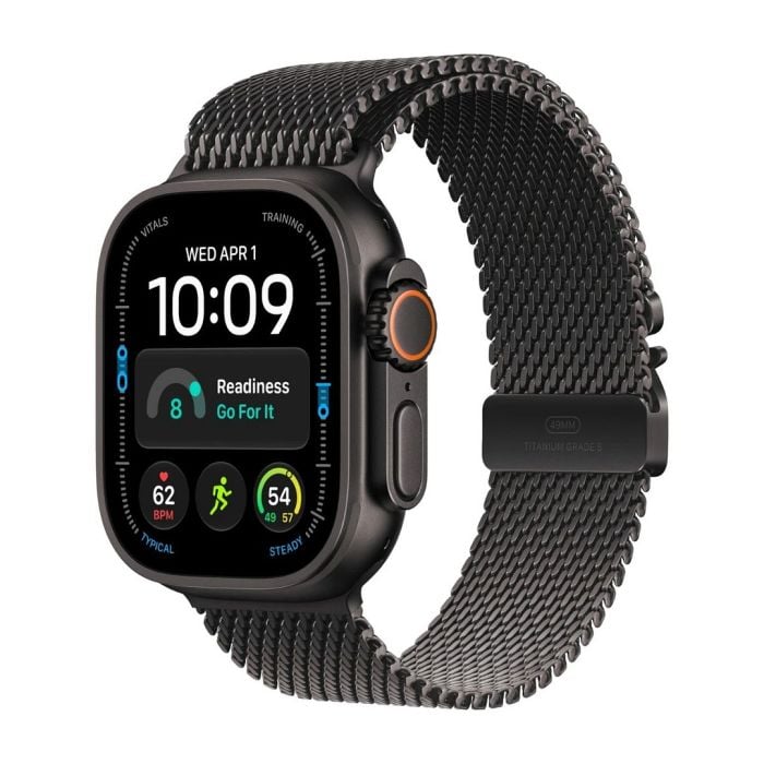 Apple Watch Ultra 4 Gps + Cellular 49mm Black Titanium Case With Black Titanium Milanese Loop - M