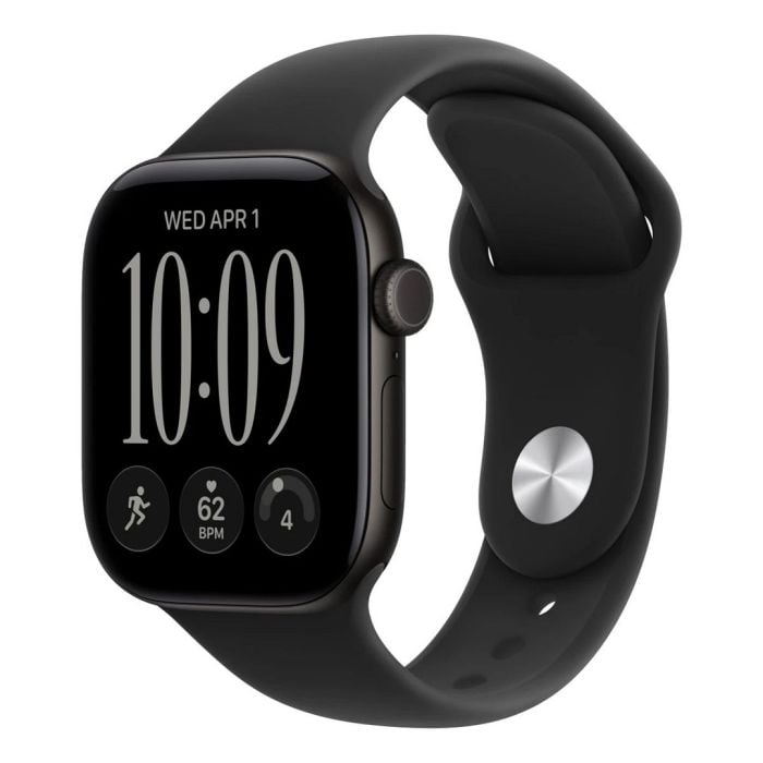 Apple Watch Series 12 Gps 42mm Black Aluminium Case With Black Sport Band - M/l