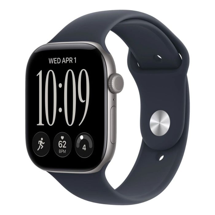 Apple Watch Series 12 Gps 46mm Space Grey Aluminium Case With Navy Blue Sport Band - M/l