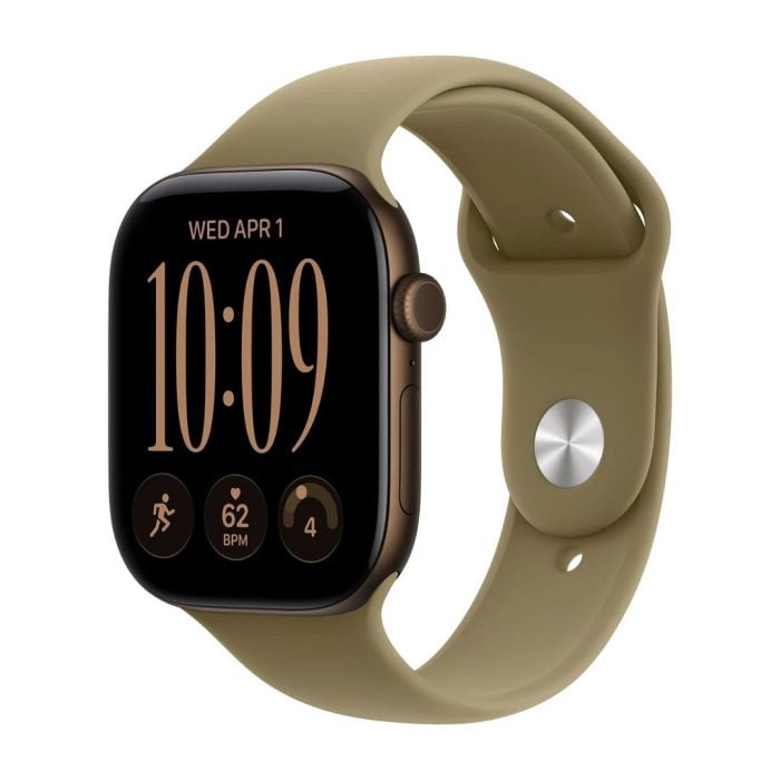 Apple Watch Series 12 Gps 46mm Dark Bronze Aluminium Case With Olive Sport Band - S/m
