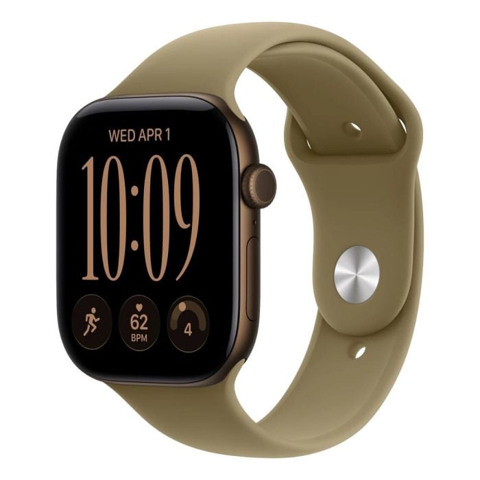 Apple Watch Series 12 Gps 46mm Dark Bronze Aluminium Case With Olive Sport Band - M/l