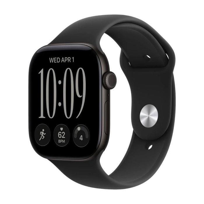 Apple Watch Series 12 Gps + Cellular 46mm Black Aluminium Case With Black Sport Band - M/l