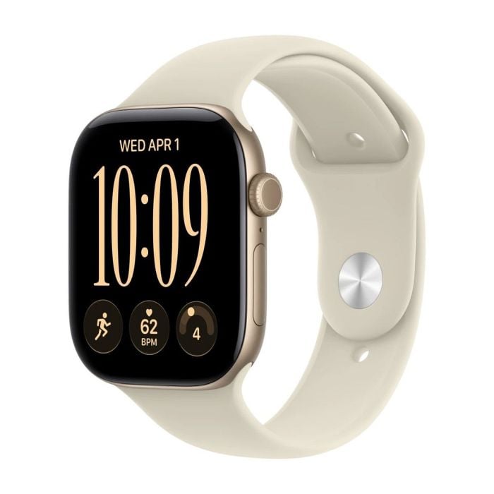 Apple Watch Series 12 Gps + Cellular 46mm Light Gold Aluminium Case With Sand Sport Band - S/m