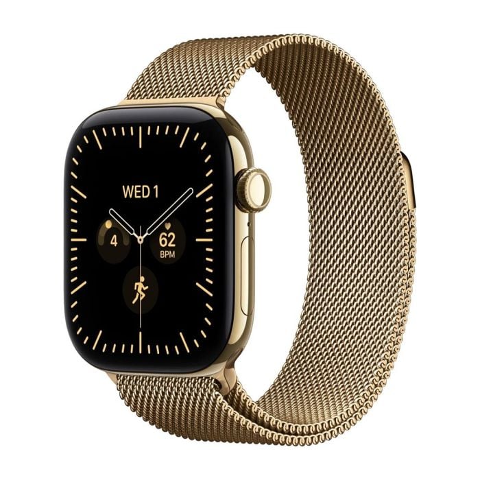 Apple Watch Series 12 Gps + Cellular 42mm Radiant Gold Titanium Case With Radiant Gold Milanese Loop
