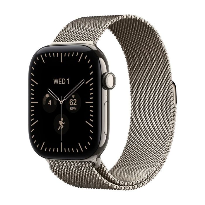 Apple Watch Series 12 Gps + Cellular 46mm Natural Titanium Case With Natural Milanese Loop - M/l