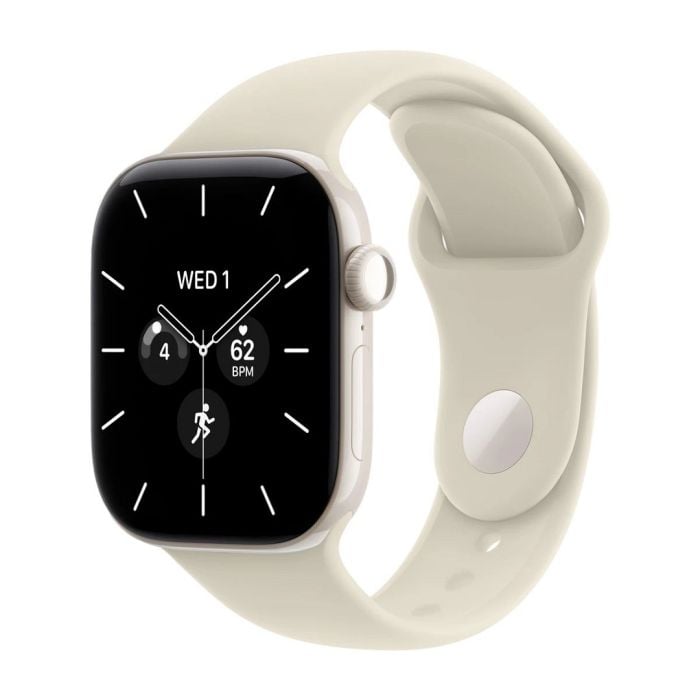 Apple Watch Series 12 Gps + Cellular 42mm Pearl White Ceramic Case With Sand Sport Band - S/m