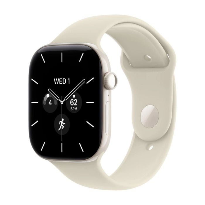 Apple Watch Series 12 Gps + Cellular 46mm Pearl White Ceramic Case With Sand Sport Band - S/m