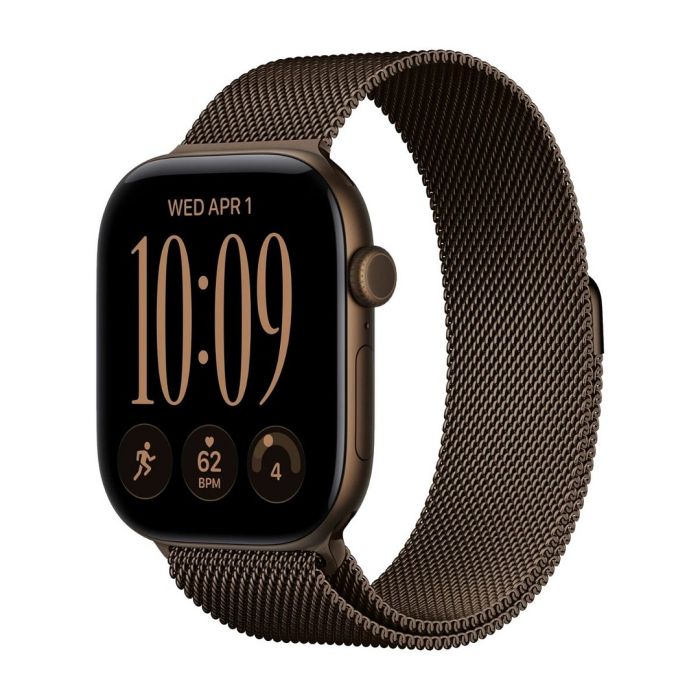 Apple Watch Series 12 Gps + Cellular 46mm Dark Bronze Aluminium Case With Dark Bronze Milanese Loop - M/l