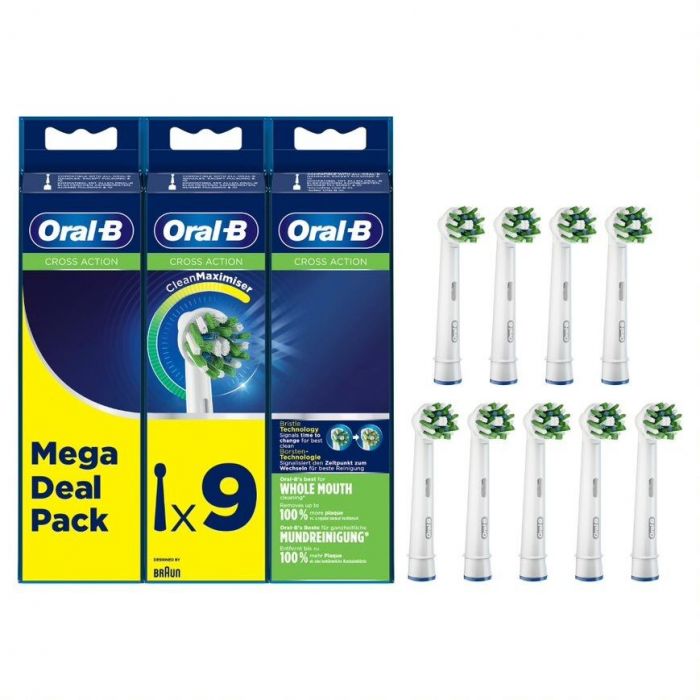 Oral-b Crossaction Vaihtoharja Cleanmaximiser 9 Kpl