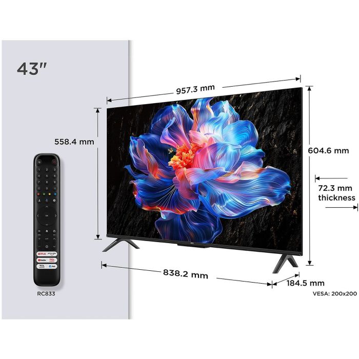 Tcl 43" 4k Google Tv 43p6k