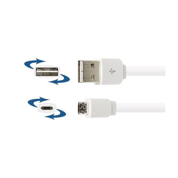 Valkoinen Lataava Flip Datakaapeli Usb &
