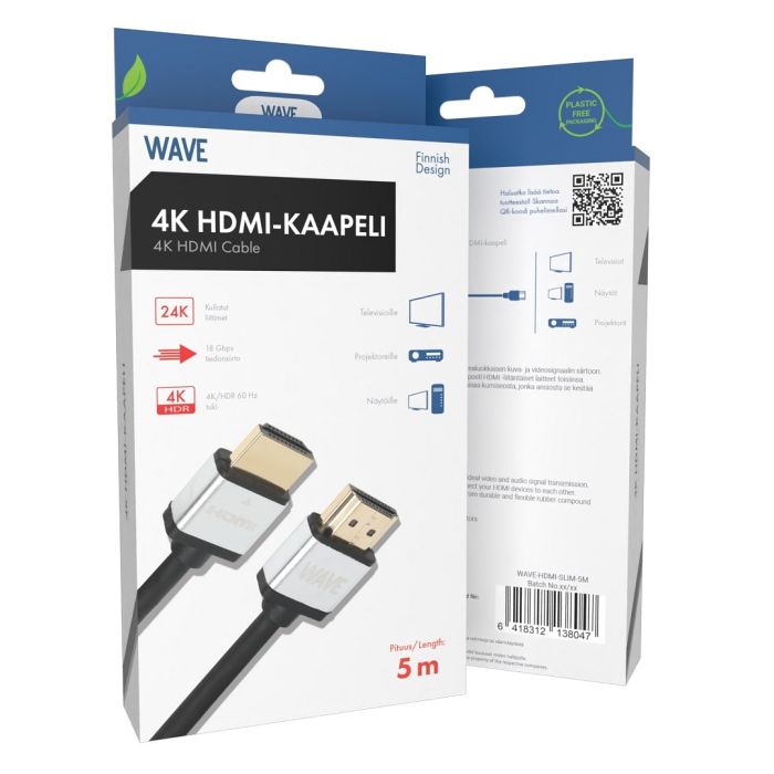 Wave 4k Hs Hdmi 2.0b Kaapeli, 5m