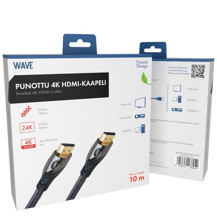 Wave 4k Hs Hdmi 2.0b Kaapeli, 10m