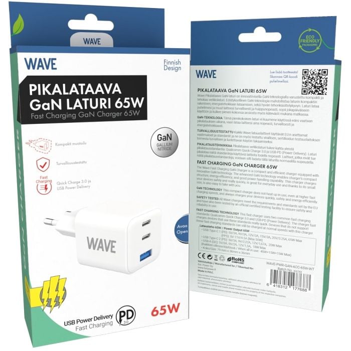 Wave 65w Pikalataava Gan Laturi