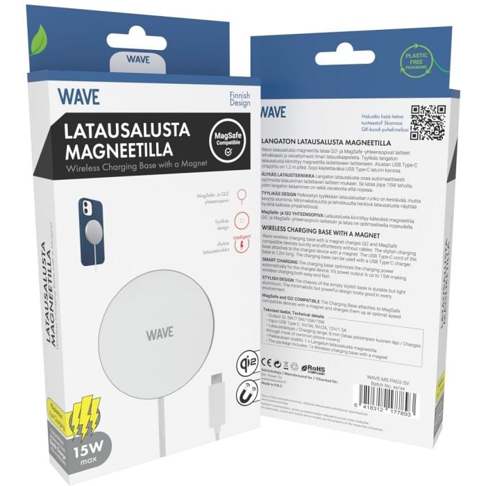 Wave Qi Langaton Latausalusta Magneetilla