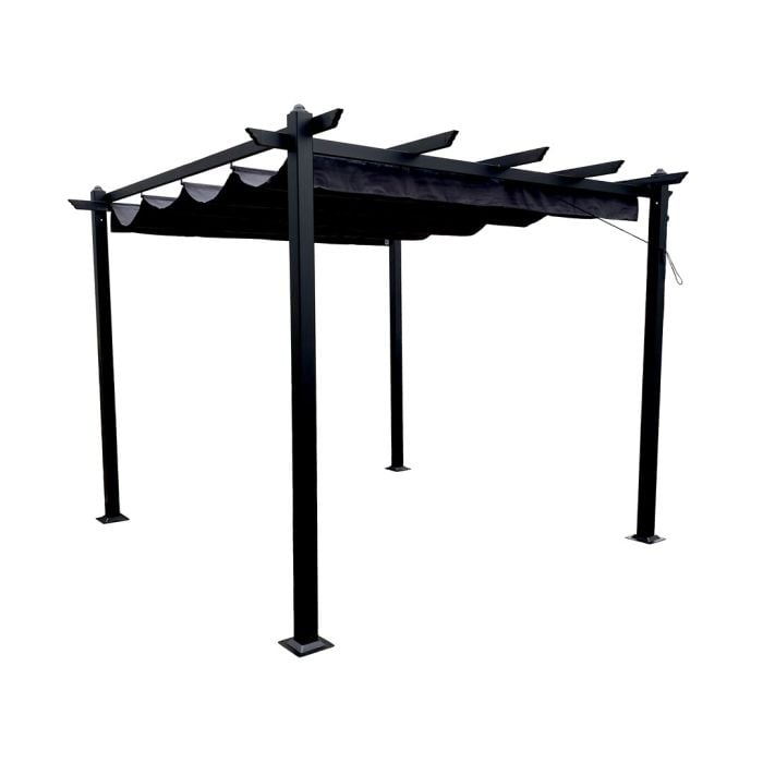 Green Land 3x3m Musta/harmaa Pergola