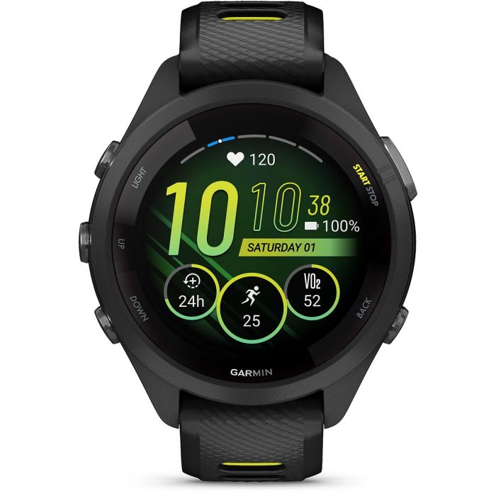 Garmin Forerunner 265s älykello, Musta/keltainen