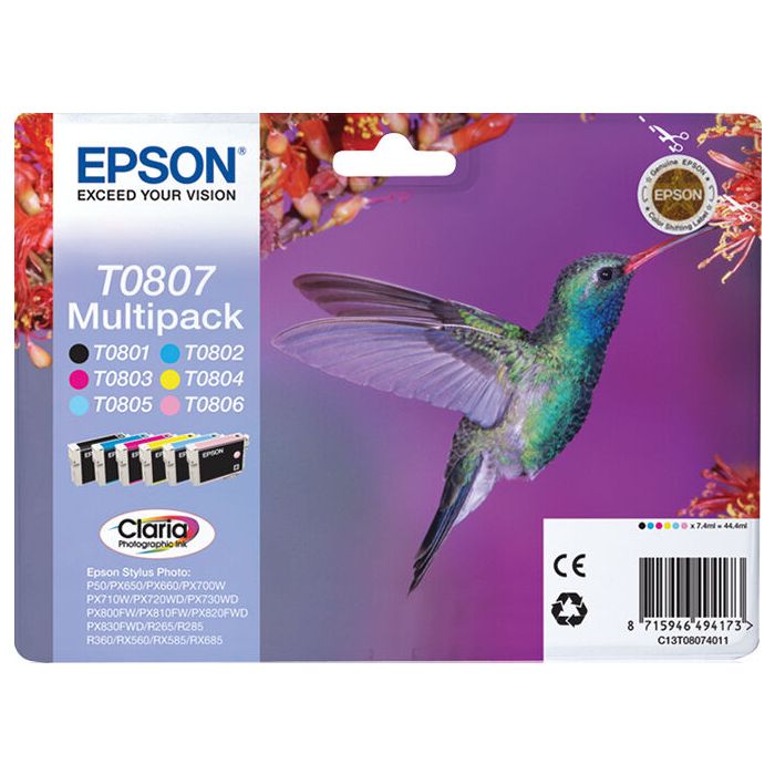 Epson T0807 Multipack Väri-