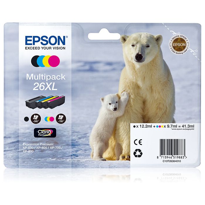 Epson 26xl Bear Multipack