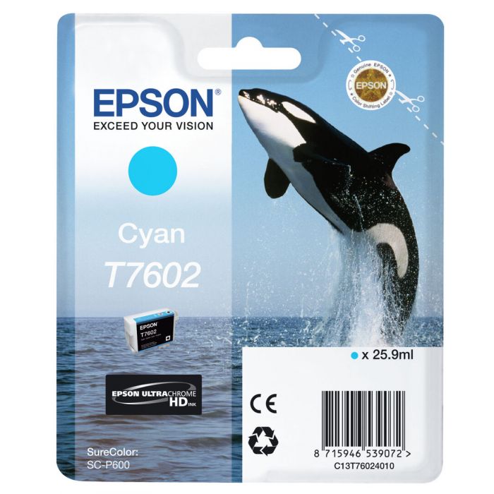 Epson T7602 Cyan Väripatruuna