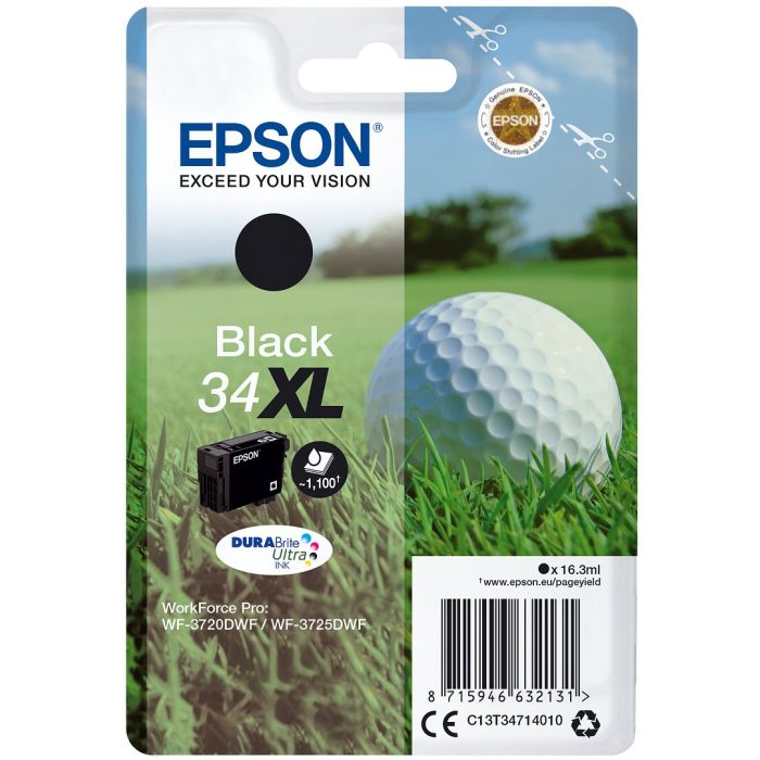 Epson Durabrite Singlepack Black 34xl Mustepatruuna