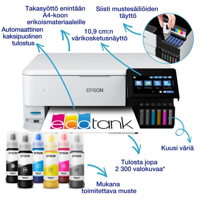 Epson Ecotank Et-8500 A4-valokuvatulostin