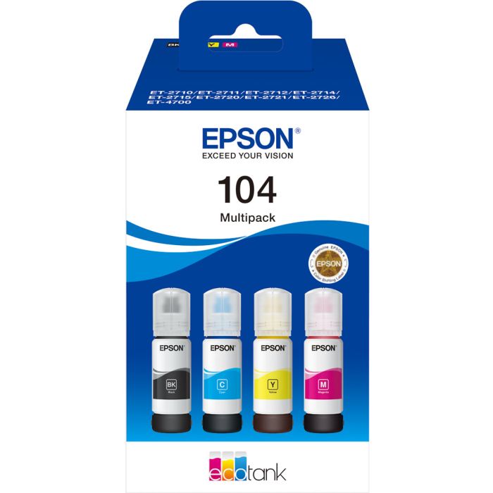 Epson Ecotank 104 4-colour Multipack Mustepaketti