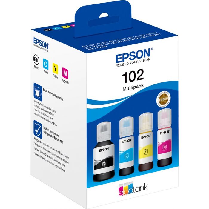 Epson Ecotank 102 4-colour Multipack Mustepaketti