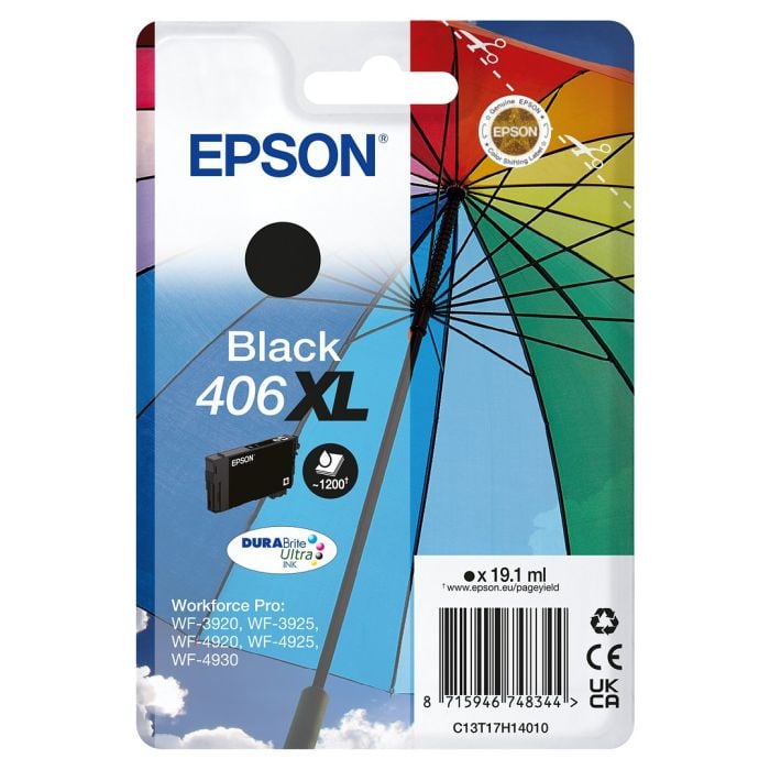 Epson 406 Sateenvarjo -musta Muste, Xl