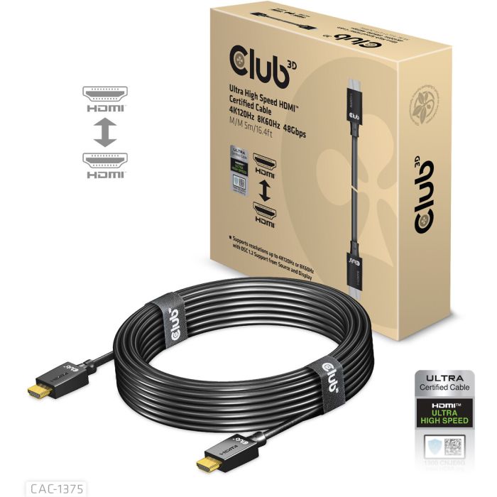 Club 3d Hdmi 2.1 Male To Hdmi Kaapeli