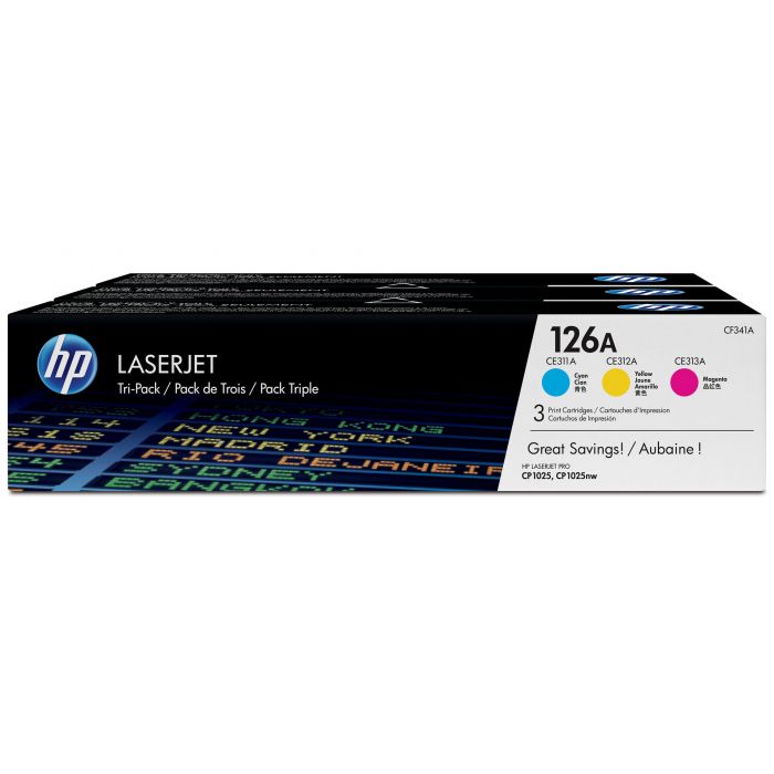 Hp 126a Tri-pack Värikasetti