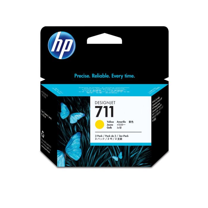 Hp 3x 711 Yellow Mustepatruuna