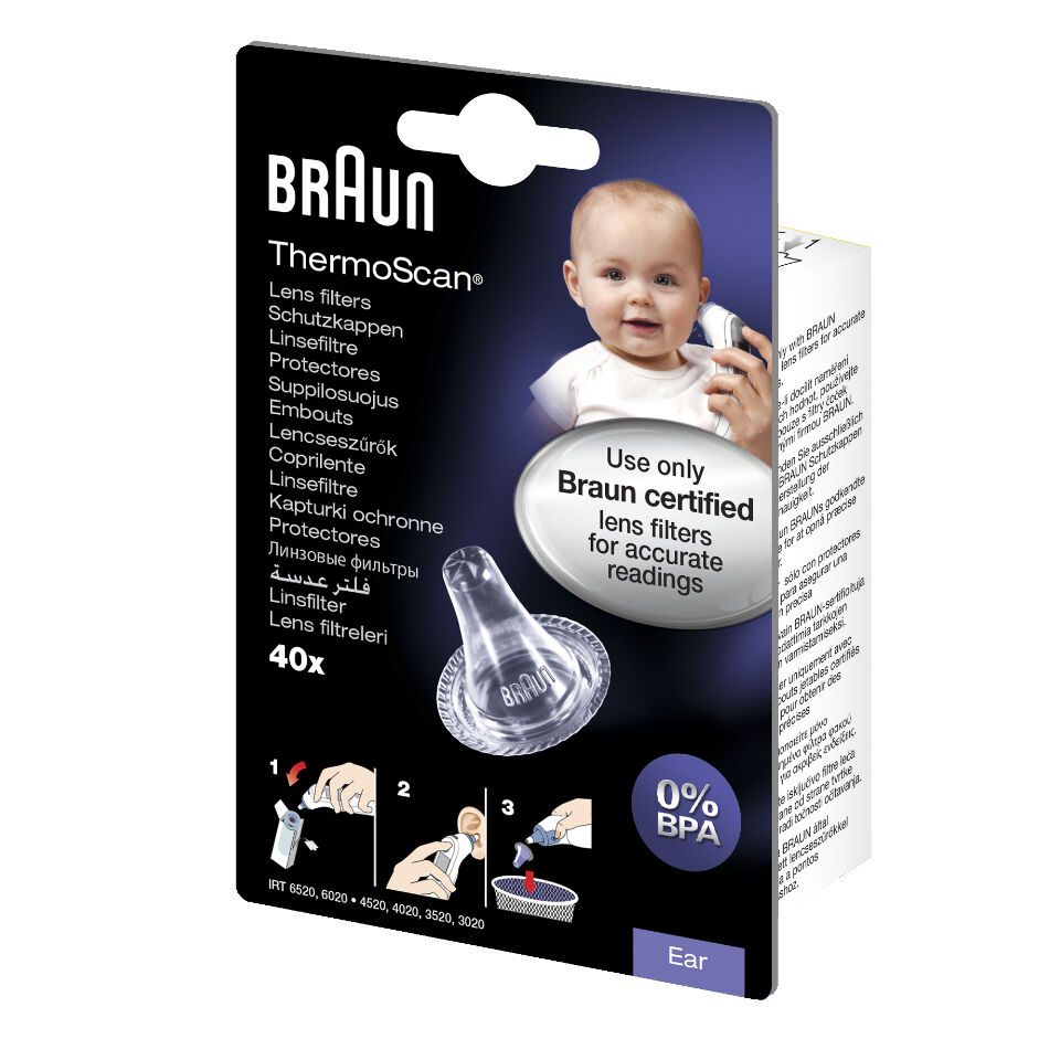 Braun LF40EULA01 -korvakuumemittareiden suppilosuojat, 40 kpl