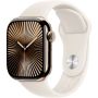 Apple Watch Series 10 Gps + Cellular 42mm Gold Titanium Case With Starlight Sport Band - M/l thumbnail