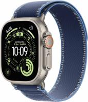 Apple Watch Ultra 3 GPS + Cell 49 mm luonnonvaalea titan, sininen/kirkkaansininen trail-ranneke - M/L