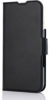 WAVE BOOK CASE IPHONE 17 PUHELINKOTELO, Musta