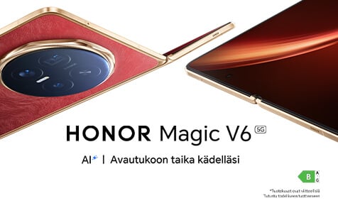 HONOR Magic V6 on monipuolinen sek&auml; ohuensulavasti muotoiltu laite, jossa on kaikki oleellinen ja viel&auml;  enemm&auml;n.