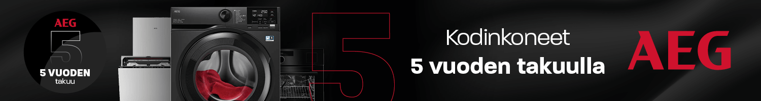 AEG kodinkoneet 5 vuoden takuulla vain Veikolta!