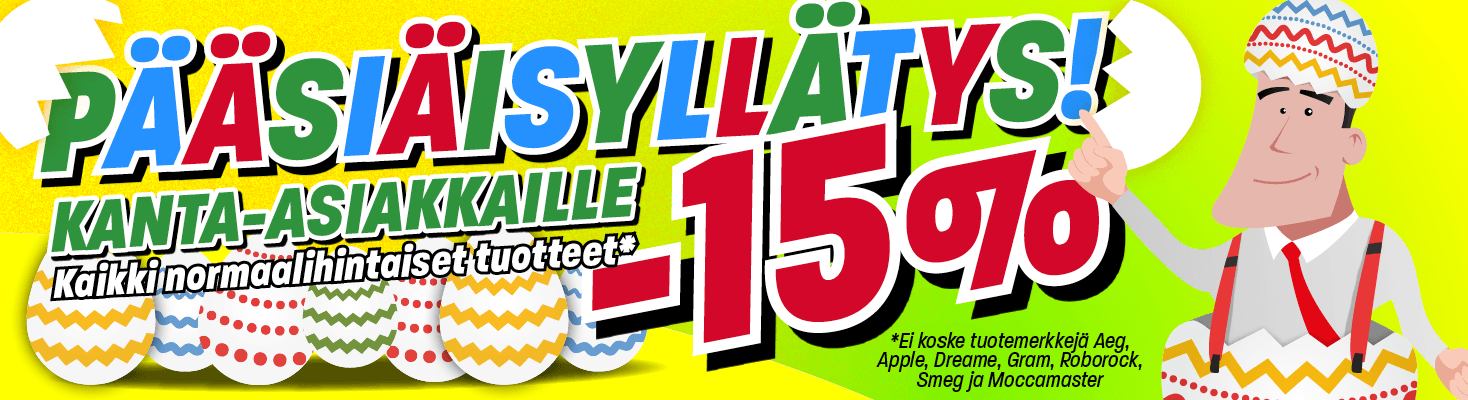 L&auml;hes kaikki normaalihintaiset tuotteet -15% kanta-asiakkaille!