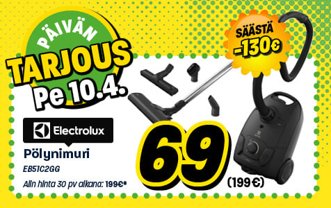 Electrolux p&auml;iv&auml;n tarjous p&ouml;lynimuri