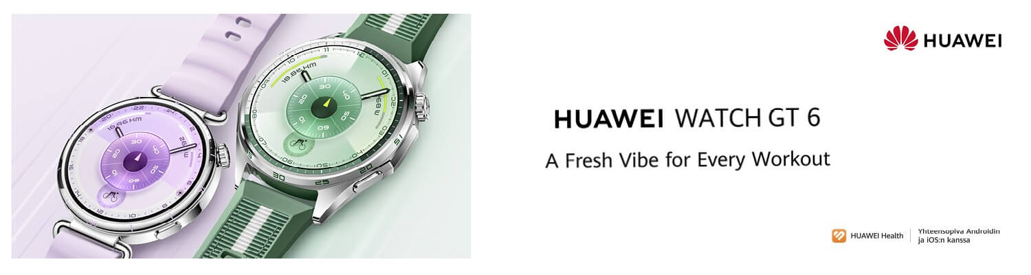Huawei Watch GT 6 tarjoaa pyöräilyn tehomittarit, yli 100 urheilutilaa ja tunne-elämän seurannan.