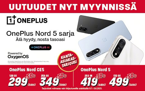 OnePlus Nord 5 -sarjan uutuudet nyt myynnissä kanta-asiakashintaan!