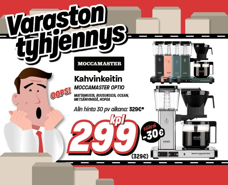Moccamaster Optio kahvinkeittimet nyt tarjouksessa!