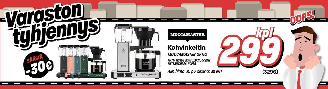 Moccamaster Optio kahvinkeittimet nyt tarjouksessa!