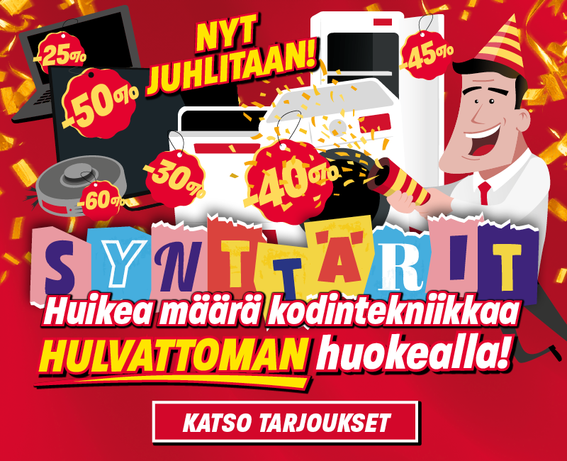 Huikea m&auml;&auml;r&auml; kodintekniikkaa hulvattoman huokealla!