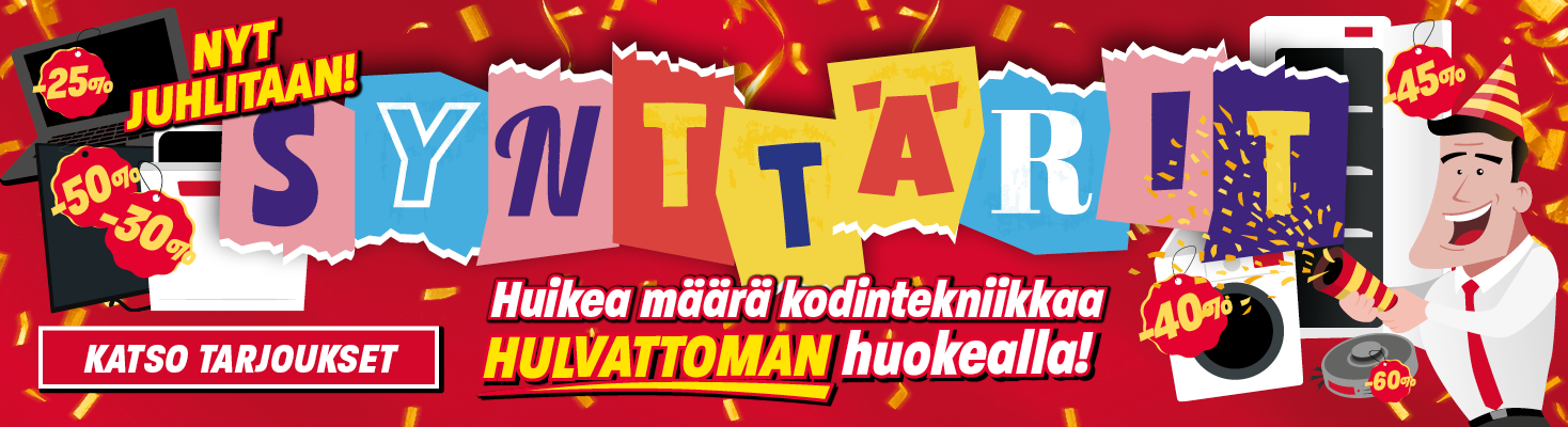 Huikea m&auml;&auml;r&auml; kodintekniikkaa hulvattoman huokealla!